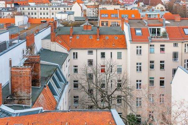 Rückansicht vom Gartenhaus