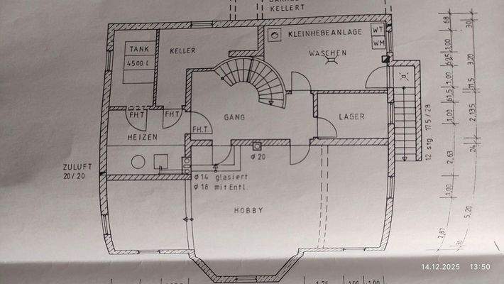 Grundriss Kellergeschoß