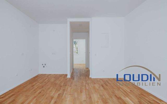 Wohnzimmer mit offener Küche