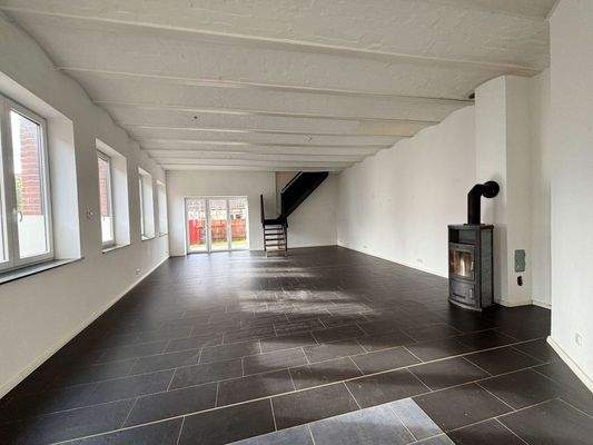 Wohnzimmer mit Kamin