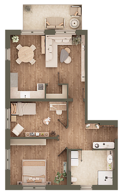 Grundriss Wohnung 12