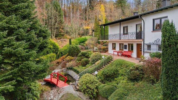 Rückseite des Wohnhauses