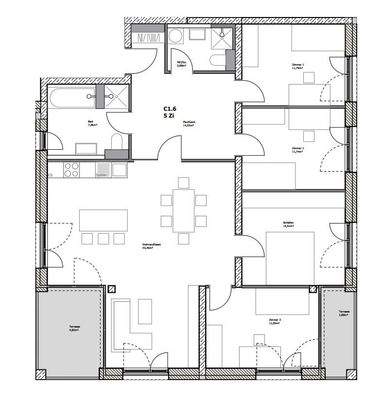 5-Zimmer-Wohnung Ost C1.6_2.6_3.6_4.6_5.6 mit 125,