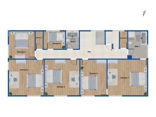 Grundriss Altbau Obergeschoss