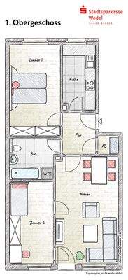 Grundriss zur Wohnung.
