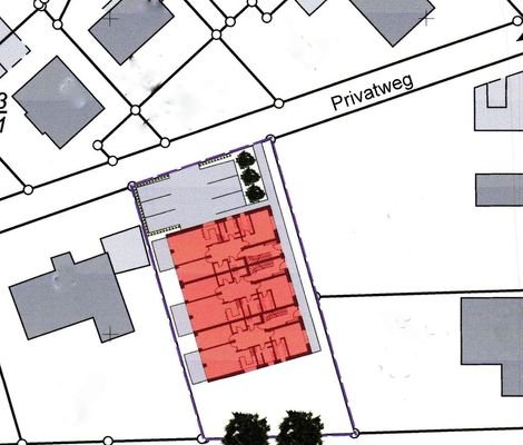 Lageplan mit Neubau