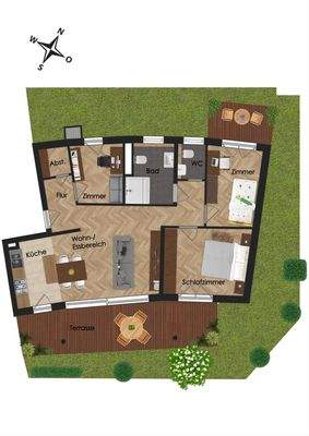 Erdgeschoss - Grundriss 