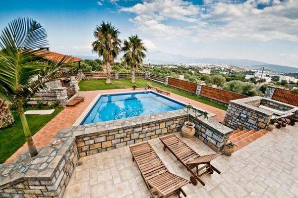 Kreta, Katsikia: Luxuriöse Villa mit Pool, Garten, Meerblick zu verkaufen