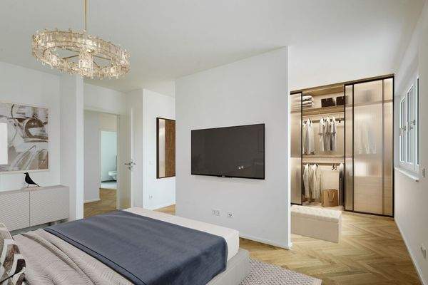 Schlafen und Ankleide