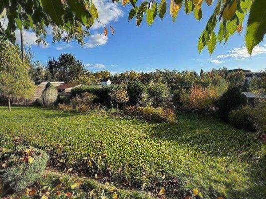 Garten und Rasenfläche