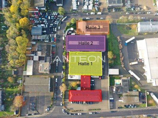 Luftbild mit Markierung