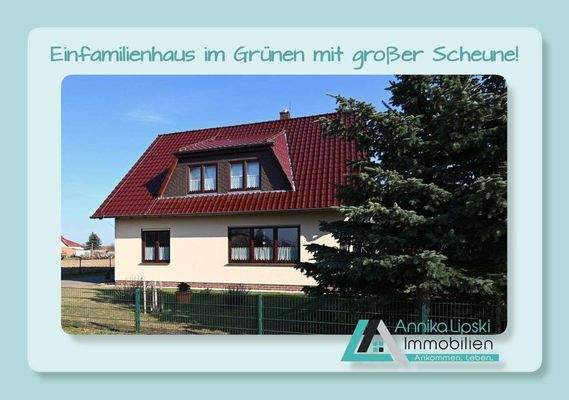 Einfamilienhaus im Grünen mit großer Scheune!