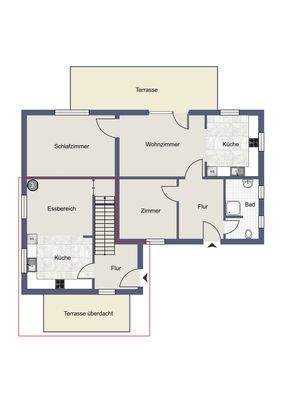 Grundriss Erdgeschoss mit Einliegewohnung