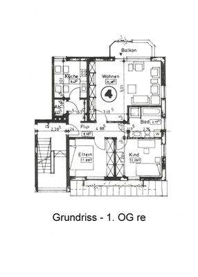 Grundriss - 1. OG re