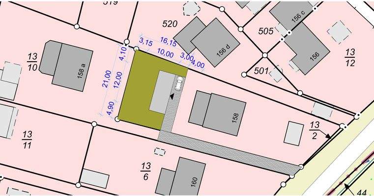Entwurf EFH, Lageplan Tiny