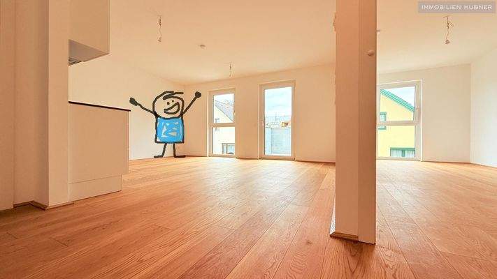 Einblicke in den Wohnraum und Schlafzimmer