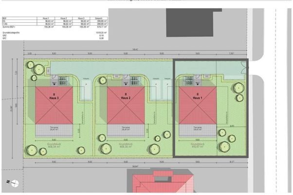 Planung mit möglichem Haus 