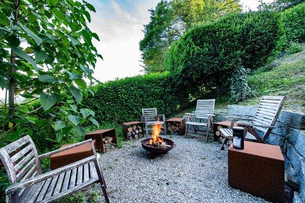 Aussenbereich Feuerstelle Cortenstahl 3