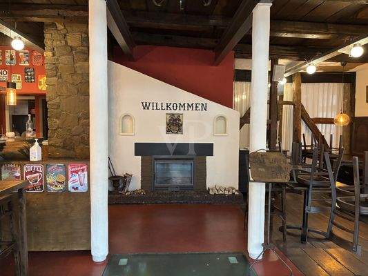 Eingangsbereich mit Kamin