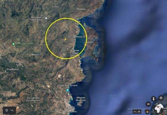 Kreta, Kato Pine: Baugrundstück mit Meerblick nahe Elounda zum Verkauf