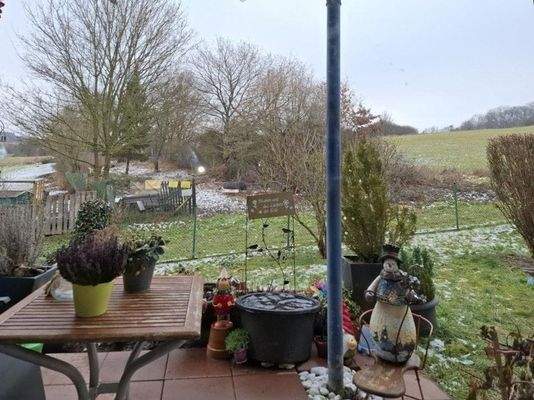 Die überdachte Terrasse