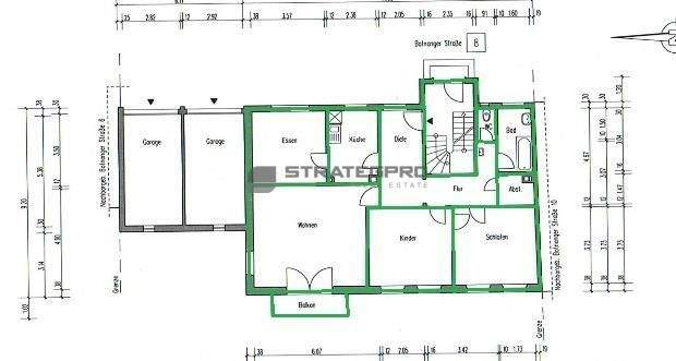 Grundriss EG Markierung