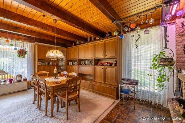 Essbereich im Wohnzimmer