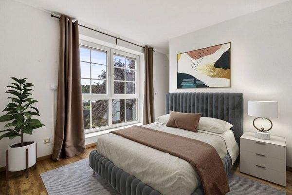 Schlafzimmer mit Beispiel-Möblierung