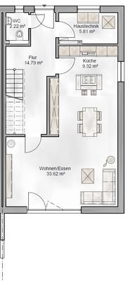 Erdgeschoss Haus 2, Haus 4 und Haus 6