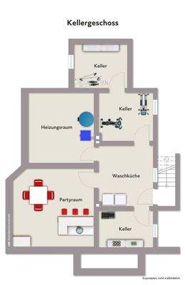 unverbindliche Darstellung Grundriss Kellergeschoss