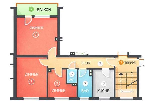 Grundriss unmöbliert