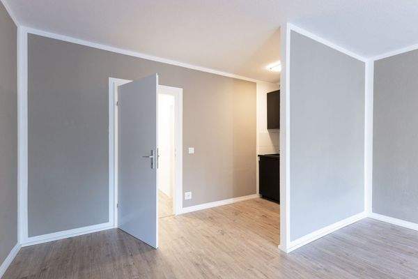 Teilansicht Wohn-/Ess-/Schlafbereich