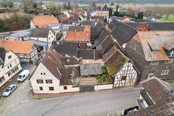 Luftbild vom Gebäudeensemble