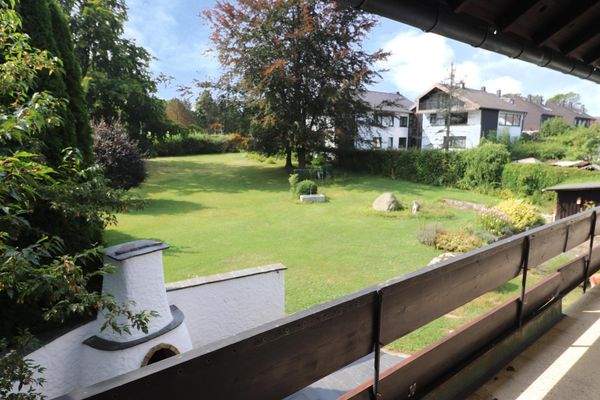 Balkonblick in Garten