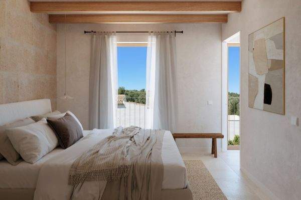 Eines der drei Schlafzimmer