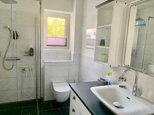 Modernes Gäste-WC mit Dusche