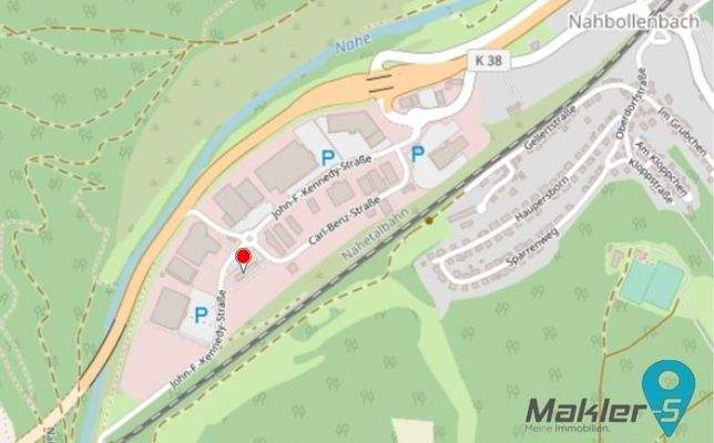 Lage im Gewerbepark Nahetal