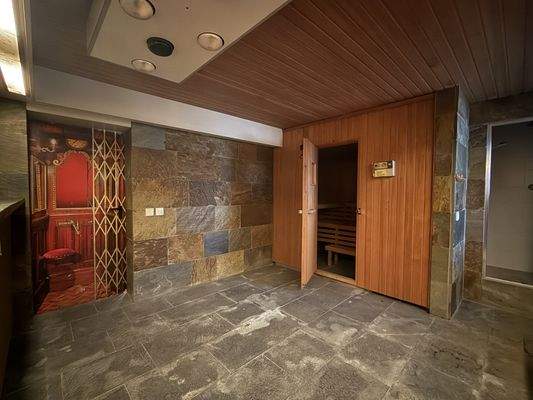 Sauna mit Dusche im Keller
