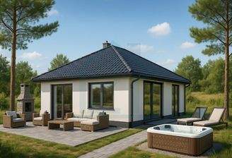 Mini Bungalow mit Walmdach