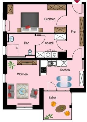 Grundriss (Beispielwohnung)