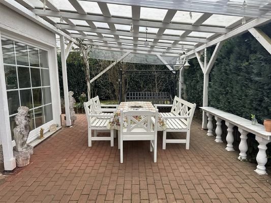 Sitzecke auf der Terrasse