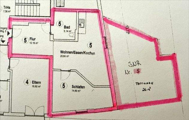 original Grundriss Whg-Nr.5