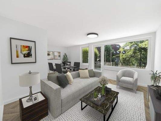 Wohn- und Esszimmer - Digitales Staging