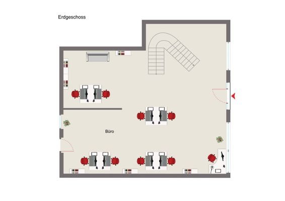 Erdgeschoss-Büro