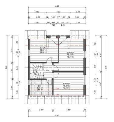 Grundriss 1. Obergeschoss