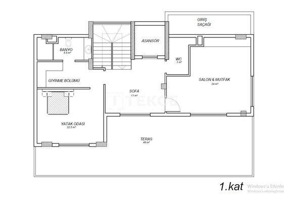 Detached Villa in the Quickly Developing Alanya Tepe