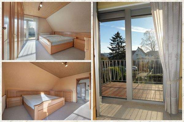 Schlafzimmer mit Balkonzugang