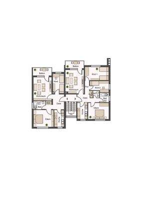 Grundriss OG Gebäude 1