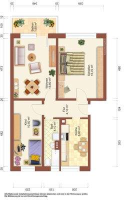 Grundriss Möblierungsvorschlag