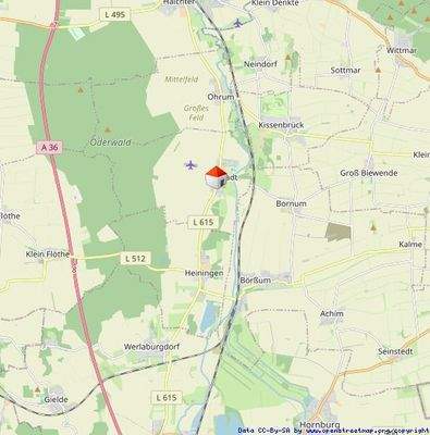 Lage im südlichen Landkreis Wolfenbüttel